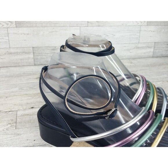 Louise Et Cie BIMO Platform Sandals Y2K Asymmetrical Straps Ankle Wrap Size 8M - Picture 9 of 14